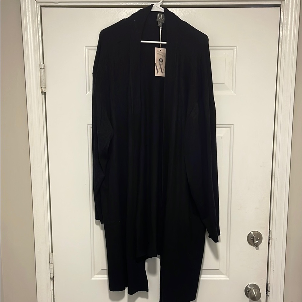 Classic black long cardigan
